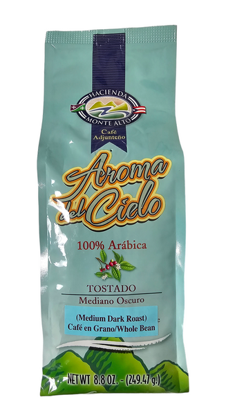 Aroma del Cielo whole Bean Coffee 8.8oz Twin Pack
